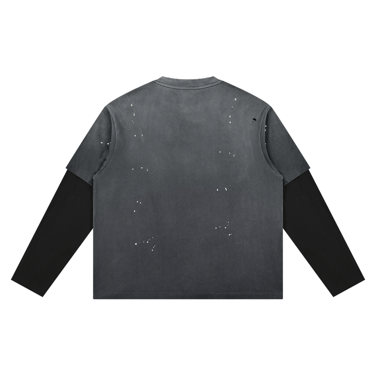 Off Script Gothic Skull Vintage Wash Distressed Layer T-Shirt