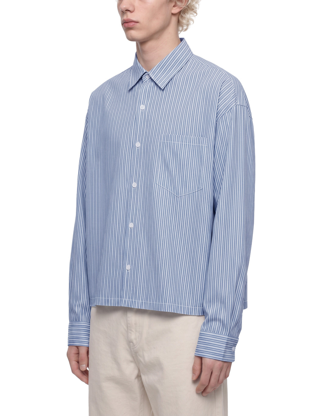 Unisex Boxy Striped Shirt