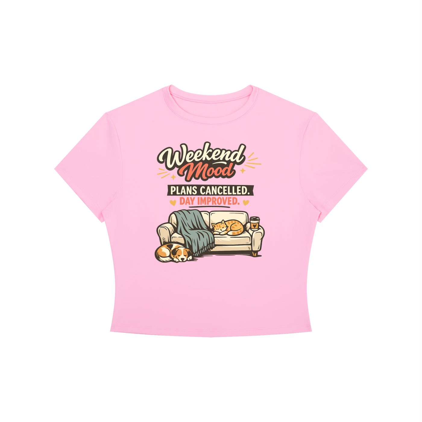 Weekend Mood Women's Crewneck Crop T-Shirt