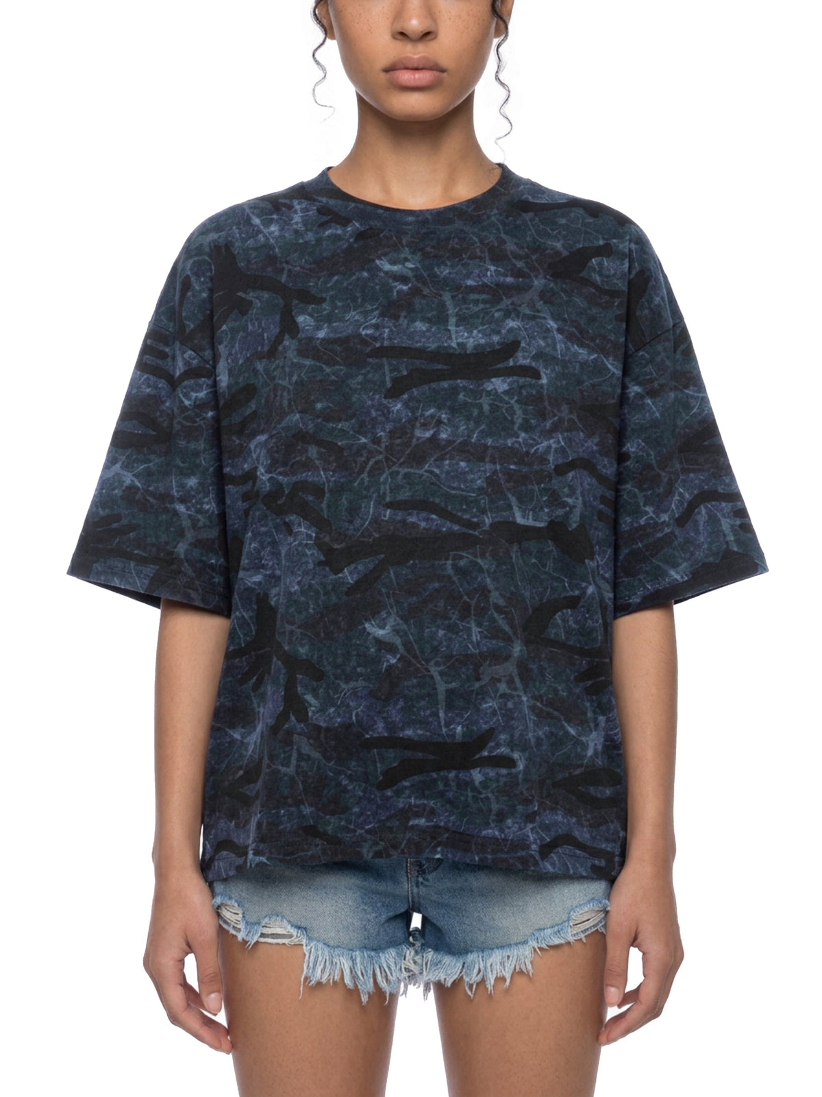 Unisex Boxy Camo Print T-Shirt