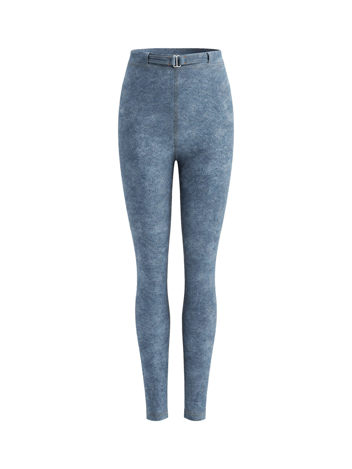 Women's Faux Denim Zip-Fly Leggings