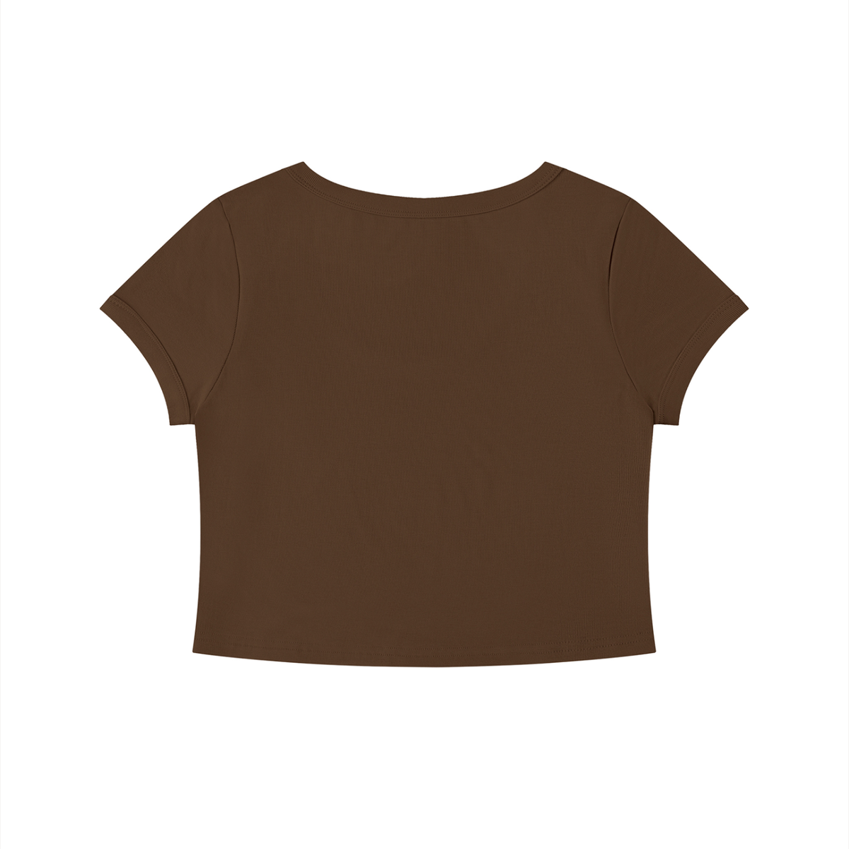 Women's Solid Color Slim Crop T-Shirt