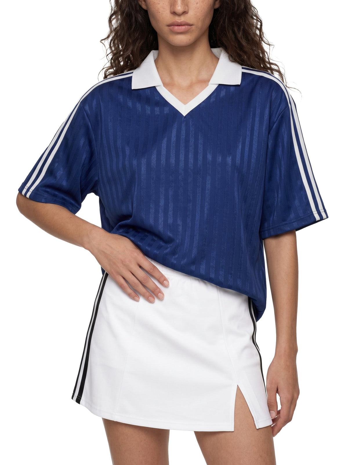 Unisex Contrast-Collar Striped Soccer Jersey gallery view