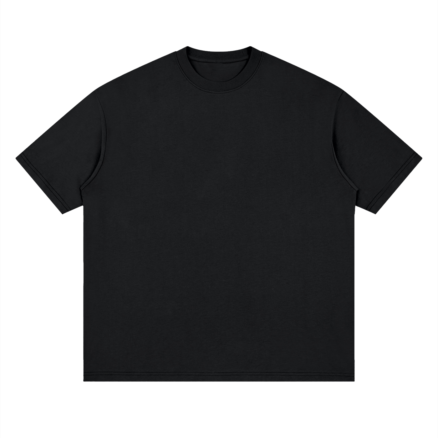 Streetwear Loose Drop Shoulder T-Shirt - Black Beauty front