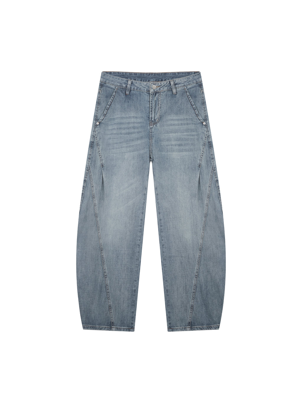 Men's Vintage Wash Barrel Leg Jeans