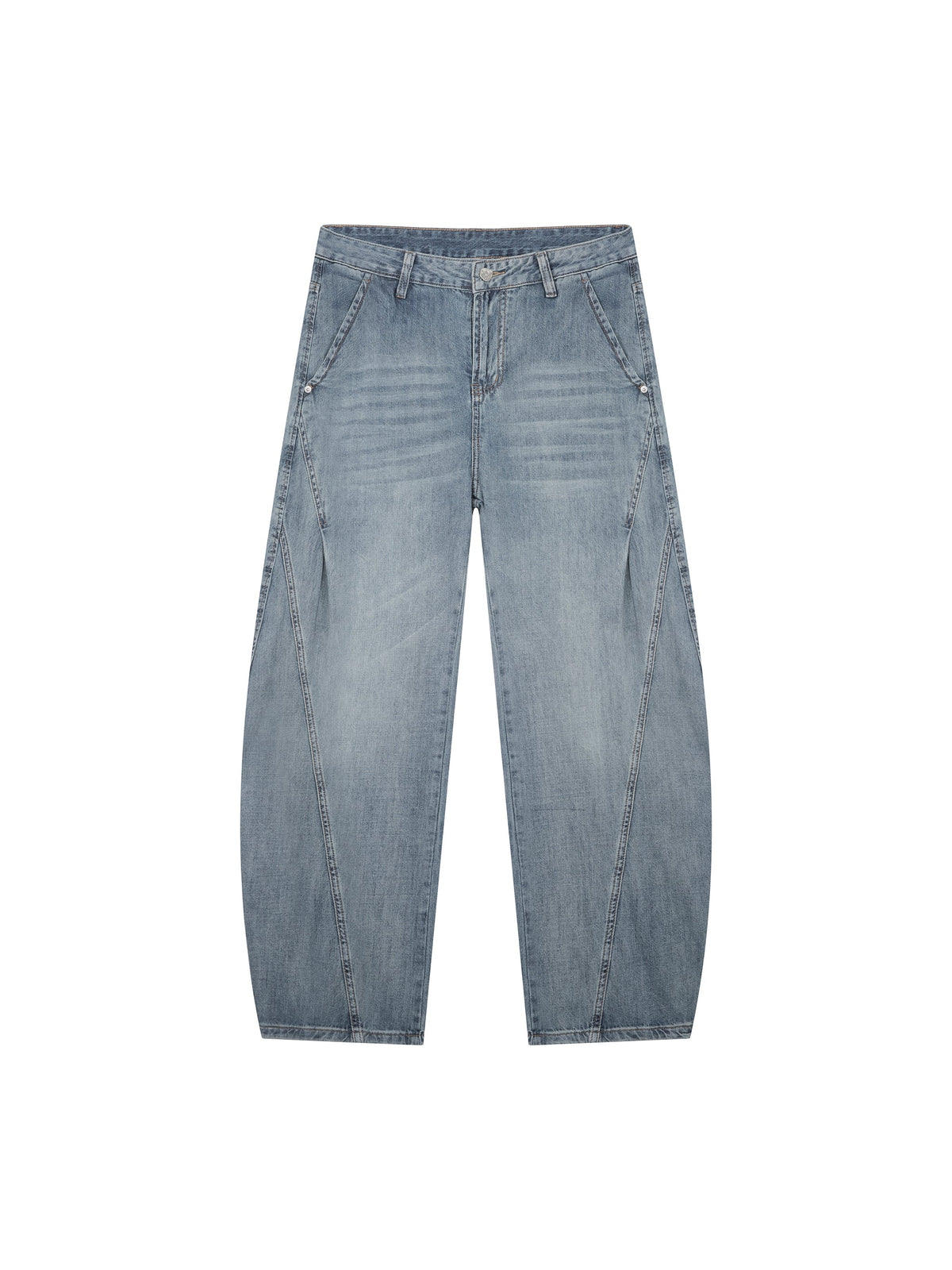 Men's Vintage Wash Barrel Leg Jeans