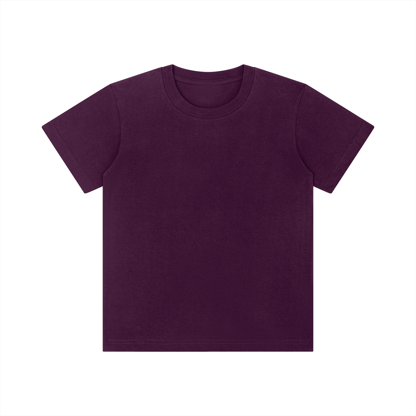 Kids’ Crewneck Short Sleeve T-Shirt in Purple — front view