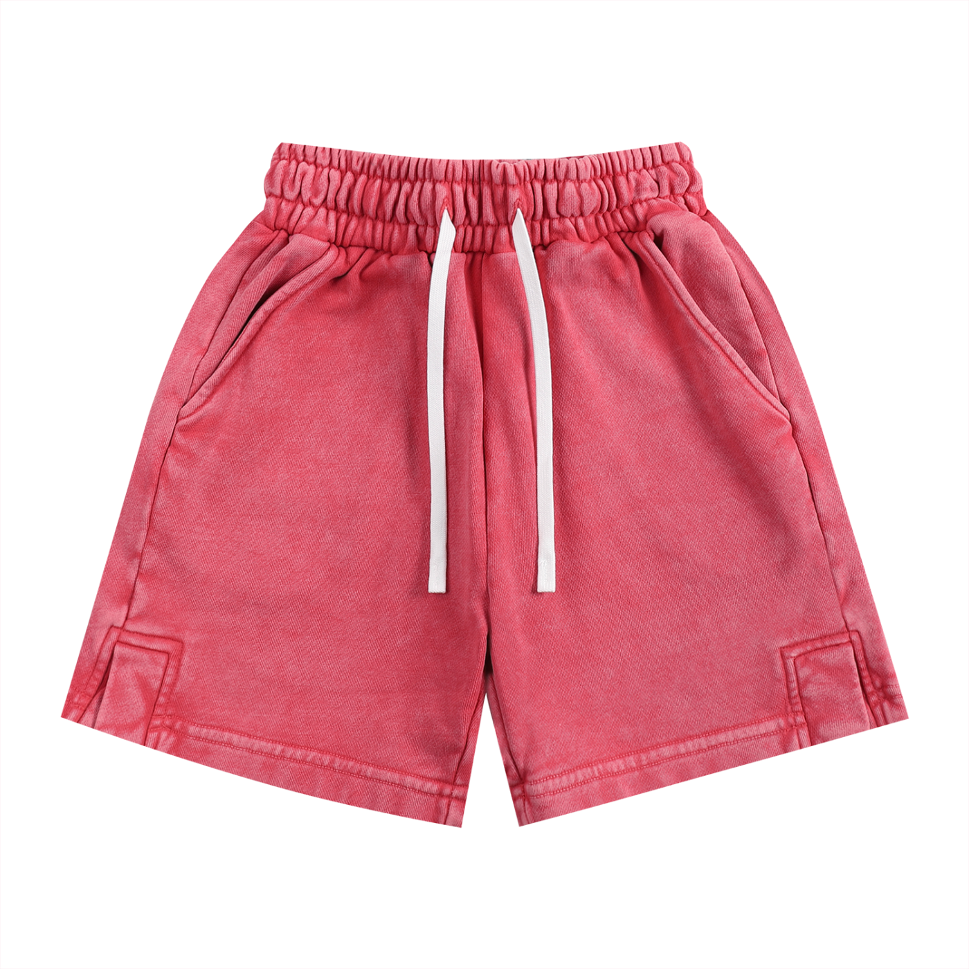 Snow Washed Kids’ Shorts in Pink — front view
