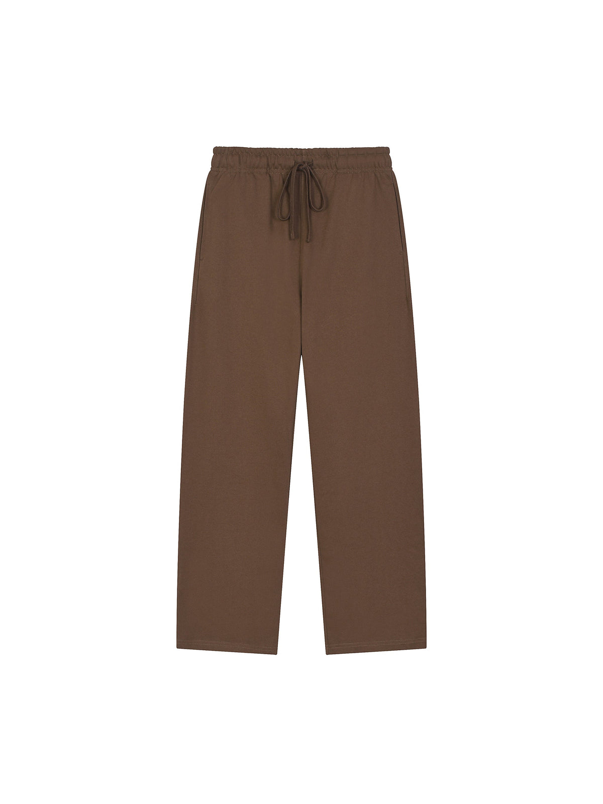 Solid Colour Straight-Leg Sweatpants