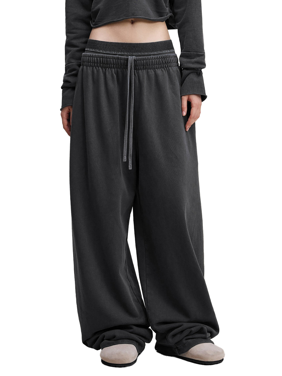 Women’s Vintage-Washed Straight-Leg Sweatpants