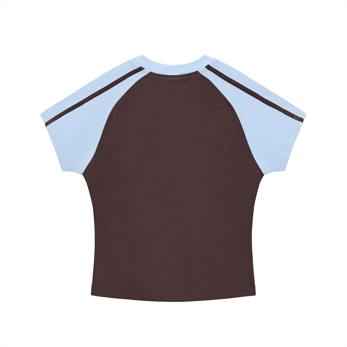 Contrast Stripes Bodycon Raglan Sleeve T-Shirt