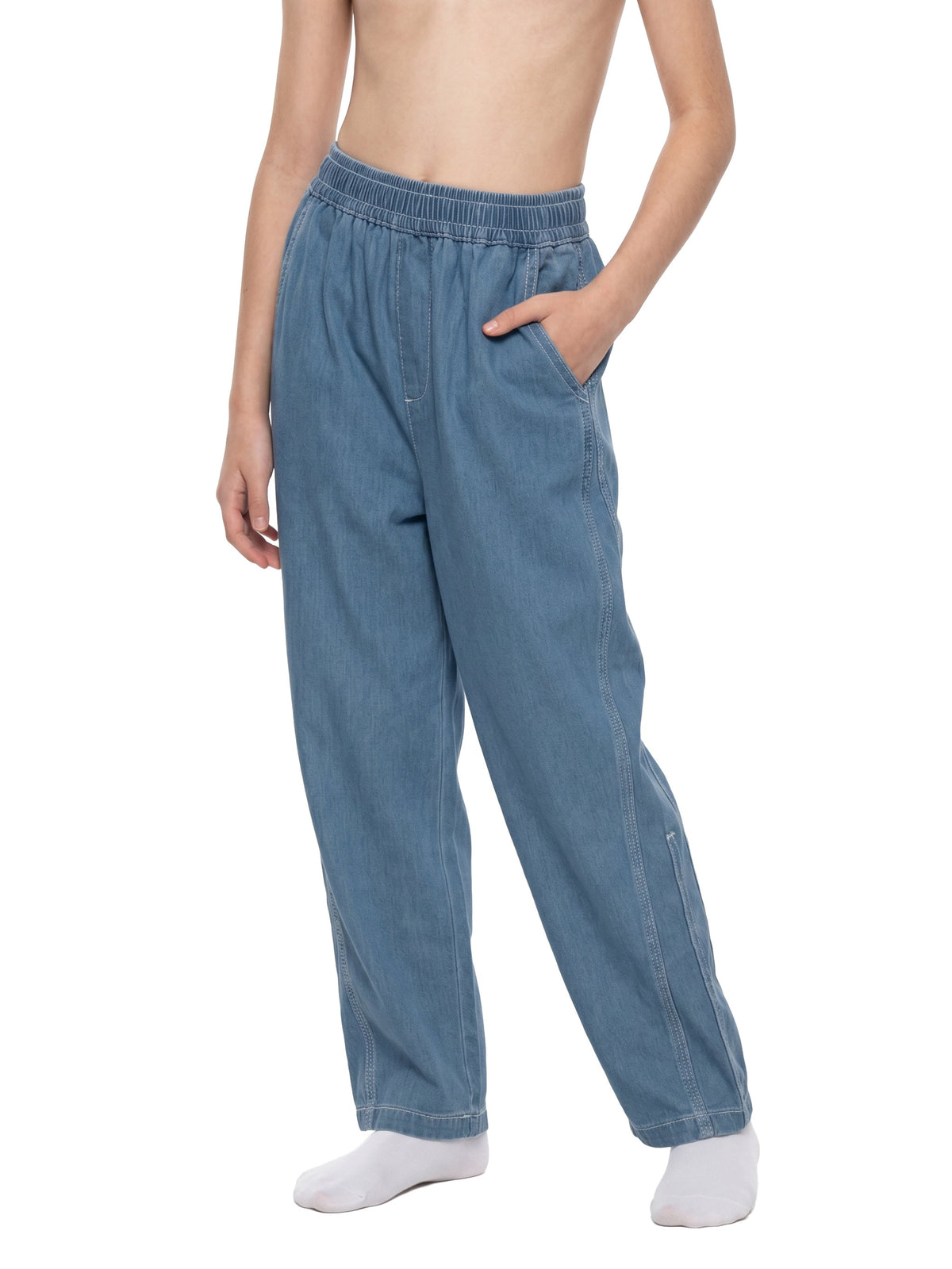 Kids' Vintage-Wash Straight-Leg Jeans