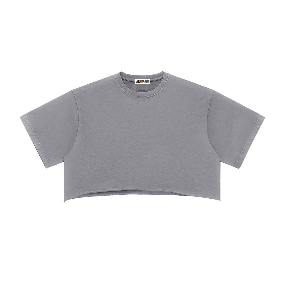Snow Washed Raw Edge Crop Top