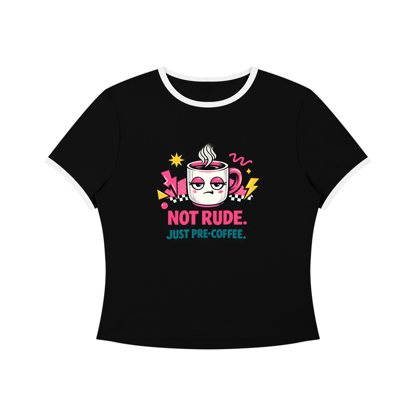 Not Rude Women’s Colour Block Crop T-Shirt