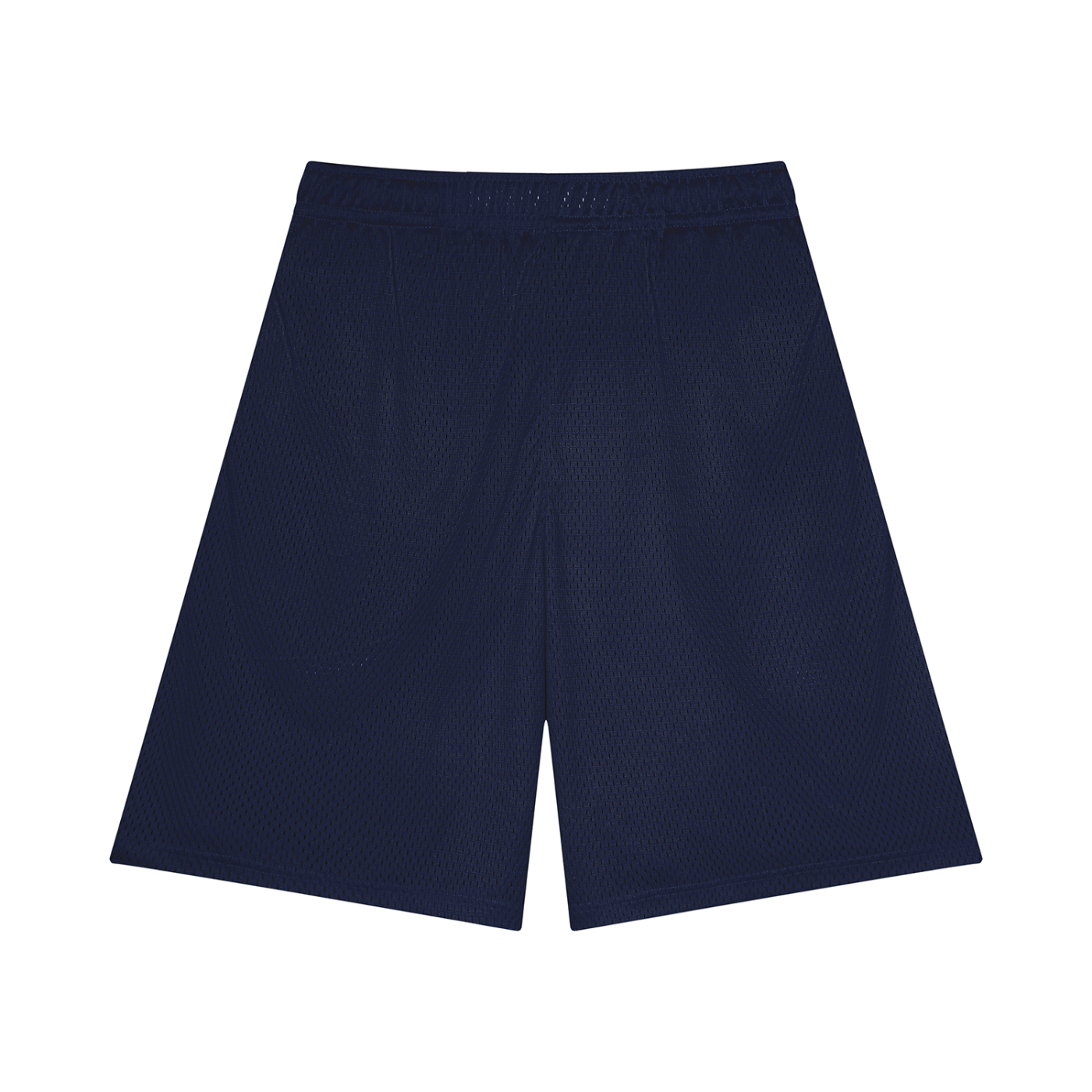 Unisex Mesh Basketball Shorts in Navy Blue — front view
