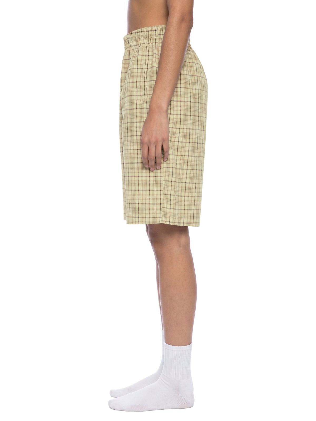 Unisex Plaid Wide-Leg Shorts