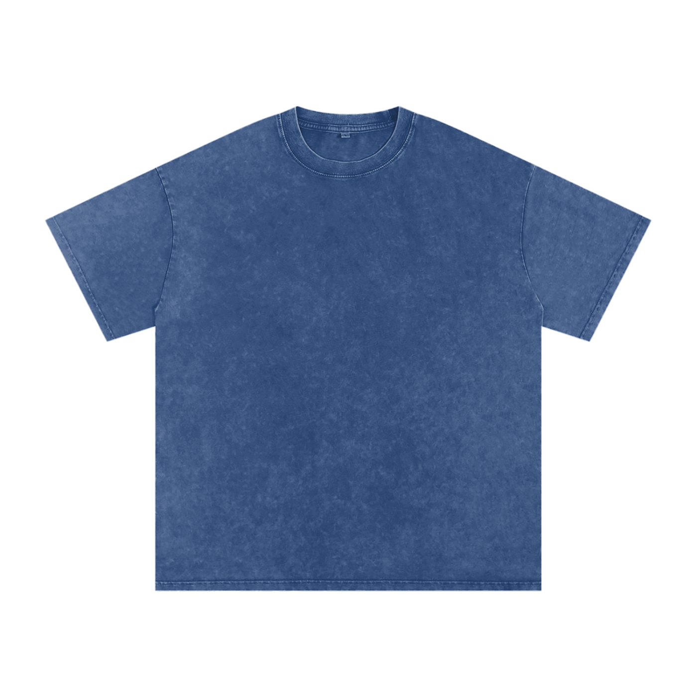 Snow Washed Oversized Cotton T-Shirt - Dark Blue front