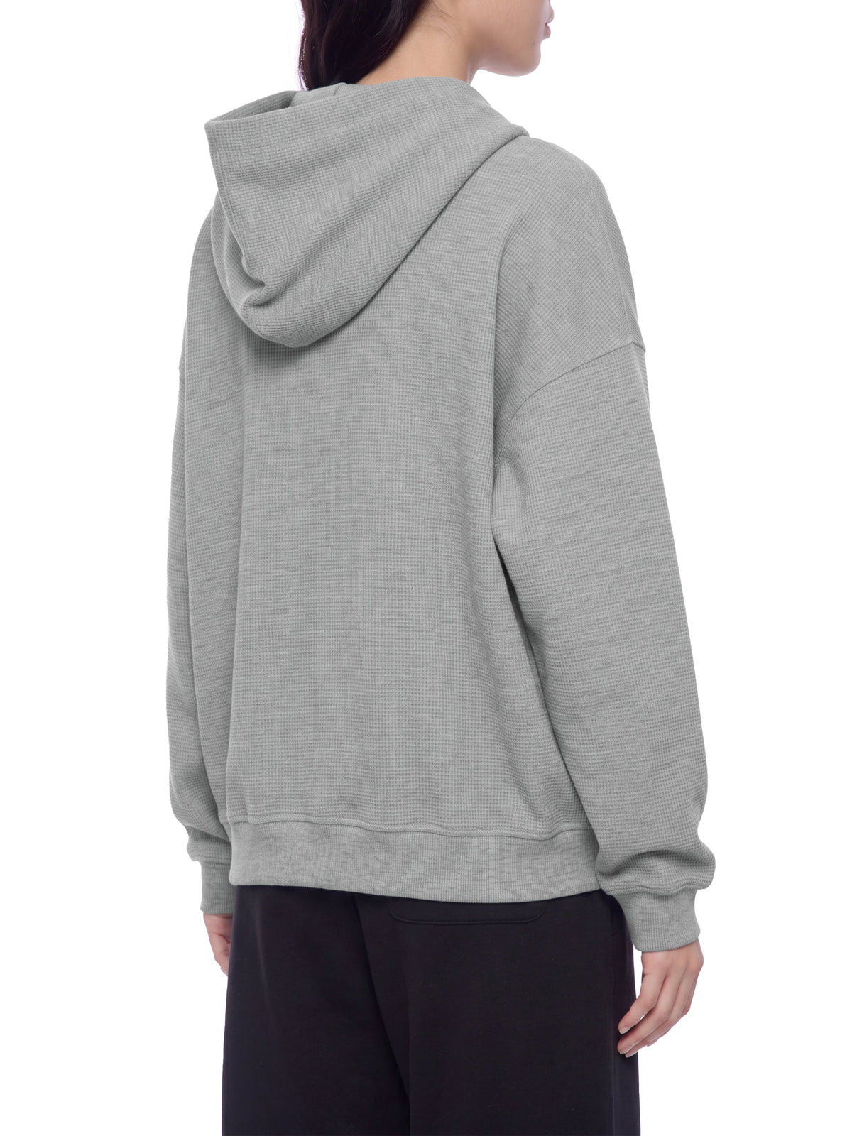 Unisex Waffle Boxy Full-Zip Hoodie