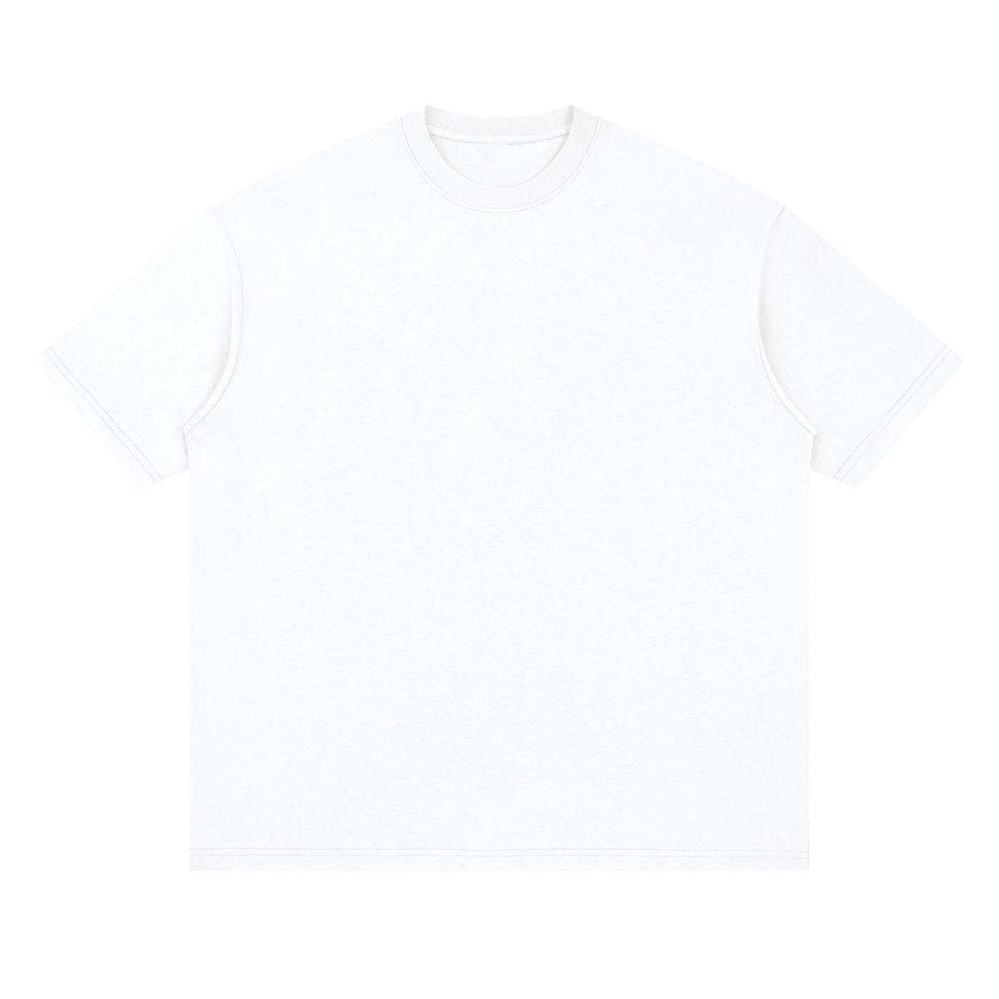Streetwear Loose Drop Shoulder T-Shirt - Lucent White front