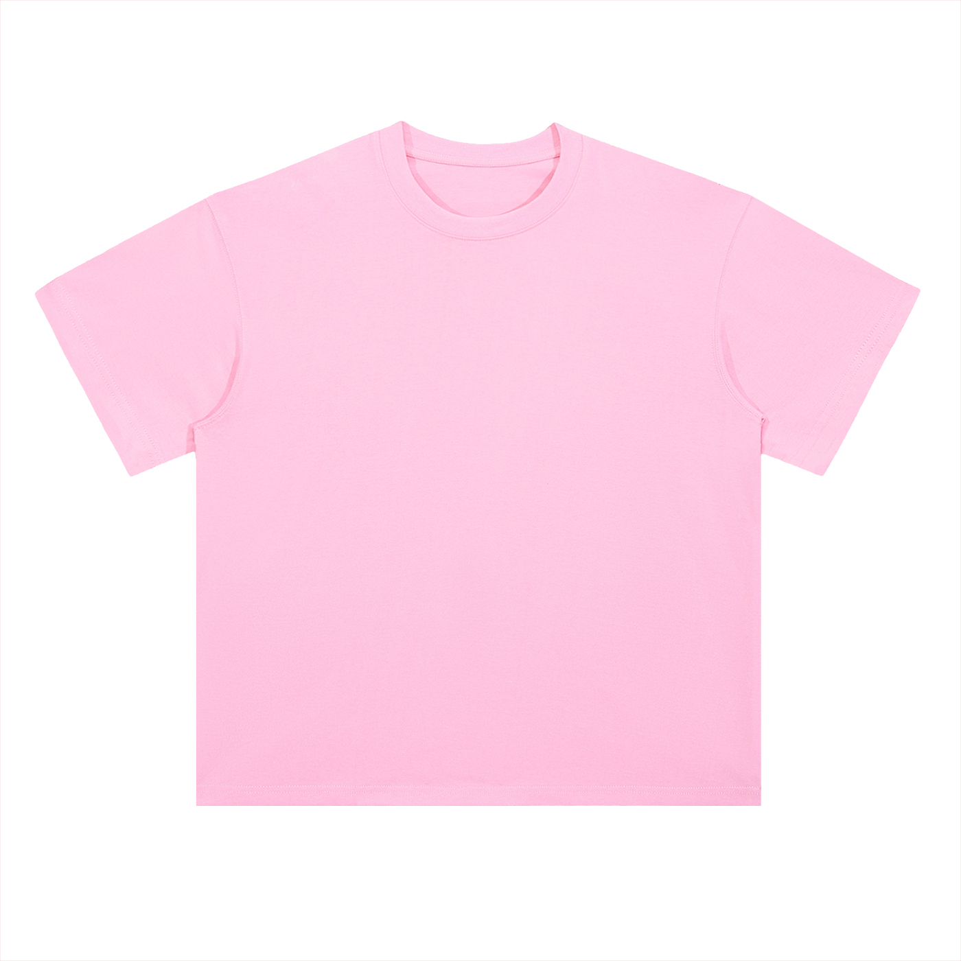 Cherry Blossom Pink Heavyweight Drop Shoulder Cotton T-Shirt front