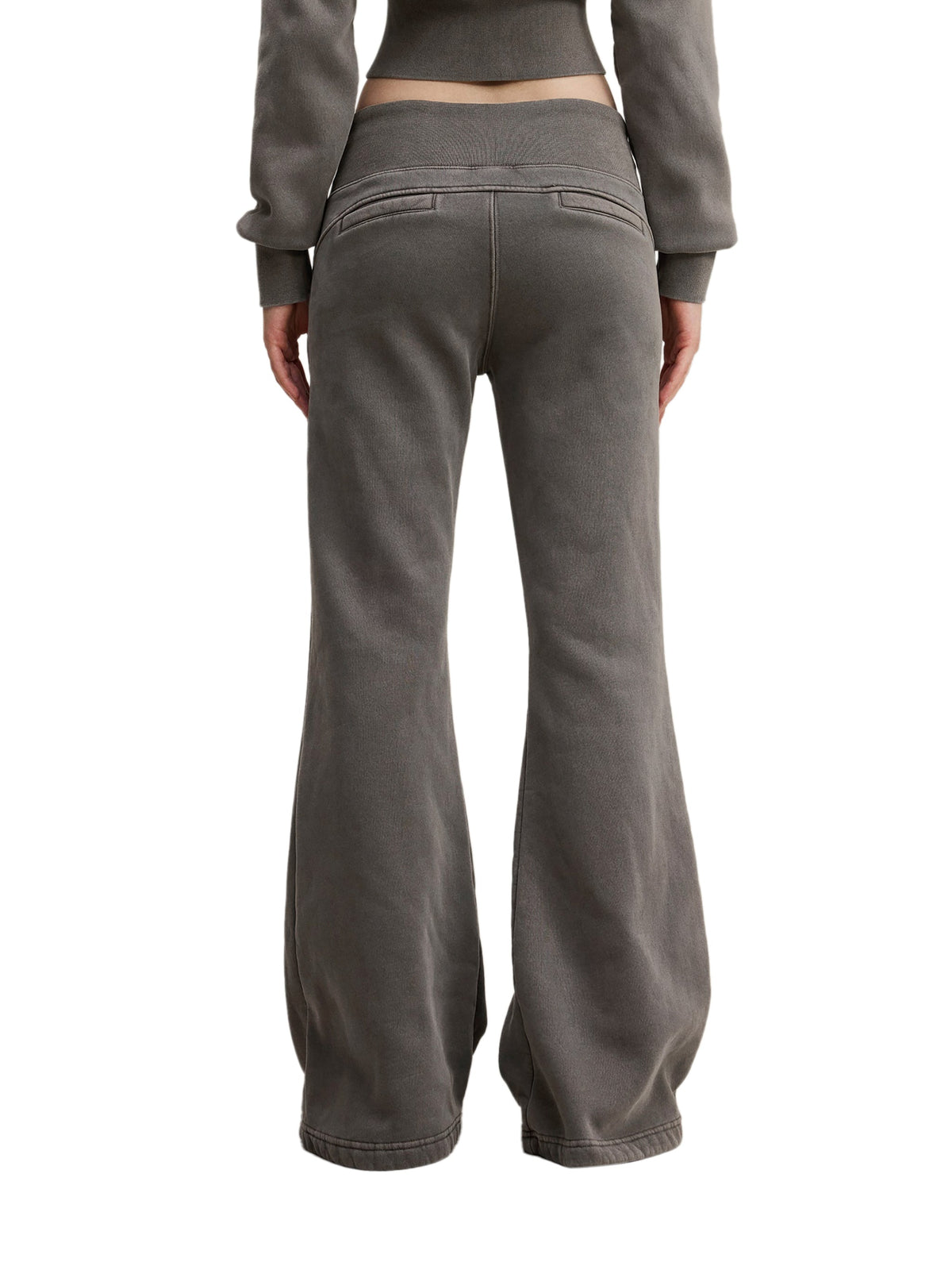 Vintage Washed Flared Fleece Pants