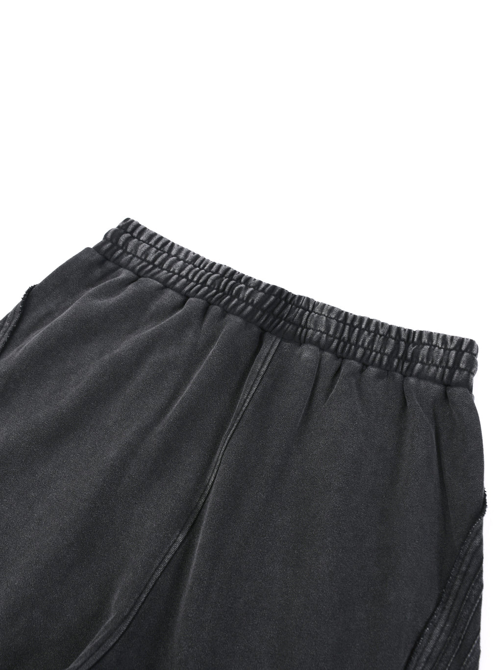 Snow Washed Tape Raw-Edge Sweatpants