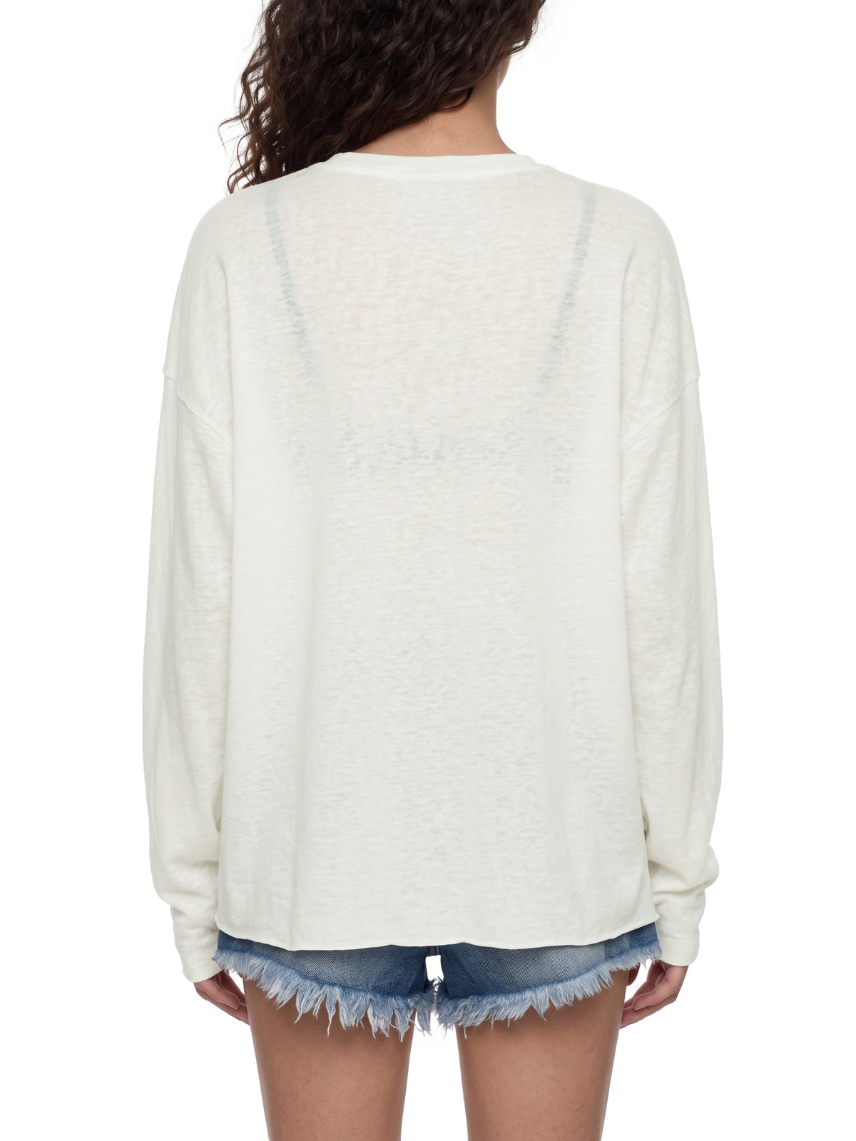 Unisex Raw Edge Long Sleeve T-Shirt
