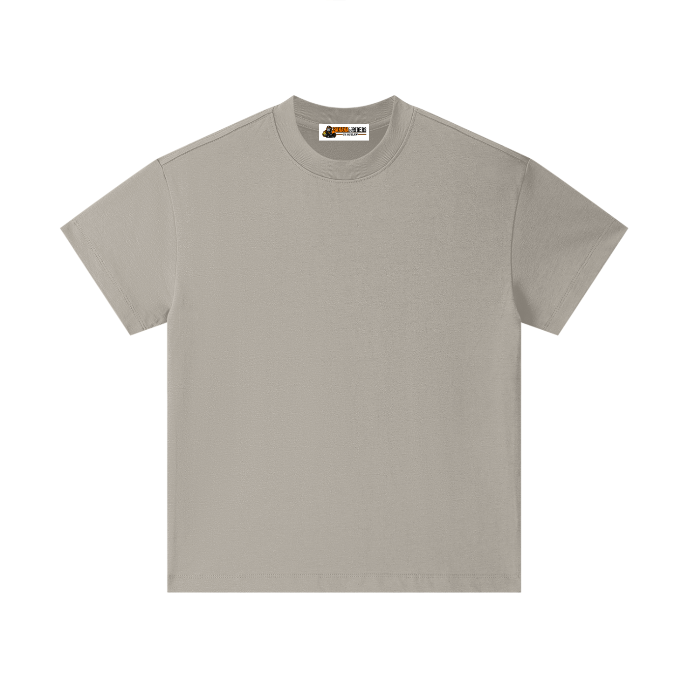 Pure cotton essential kids T-shirt in Grey Camel – front view