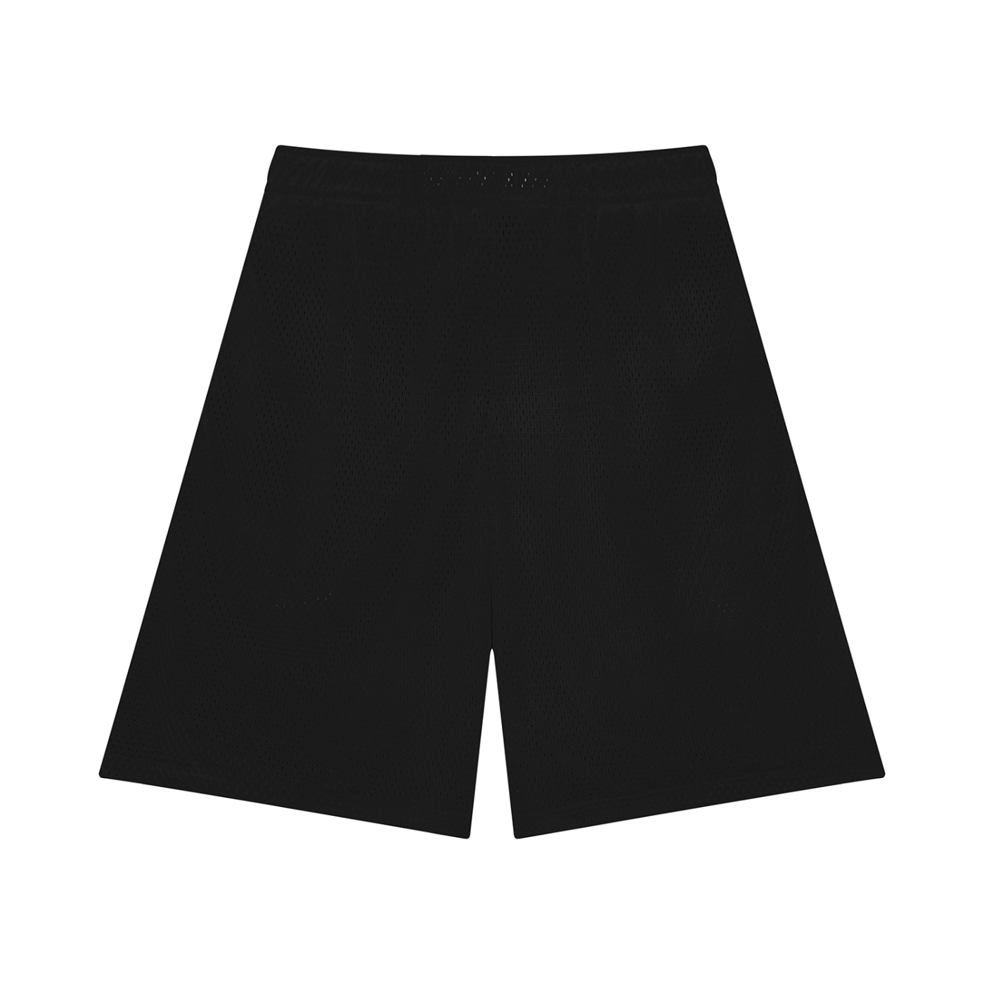 Unisex Mesh Basketball Shorts in Black — front view