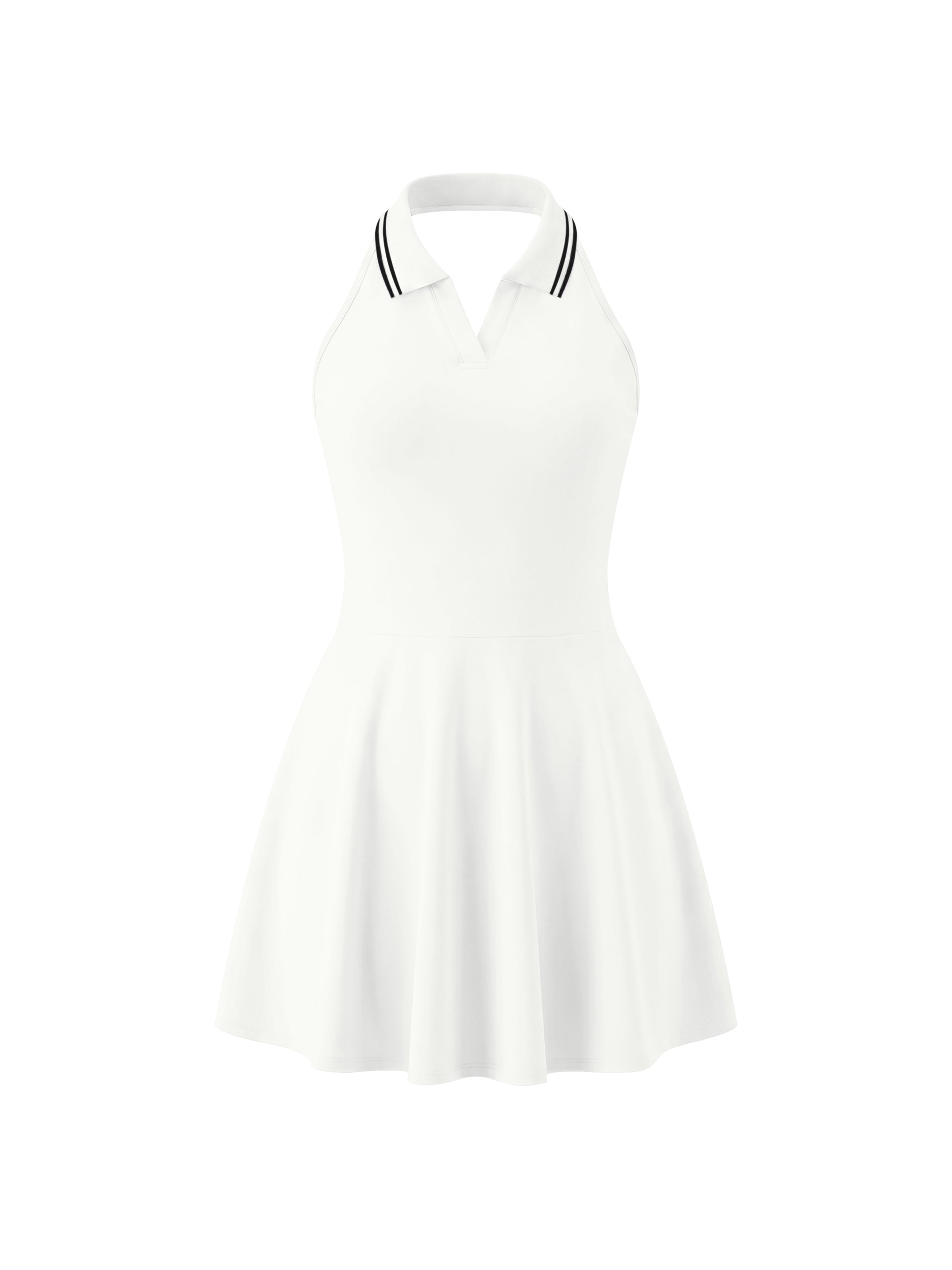 Women's Collared Halter A-Line Tennis Dress