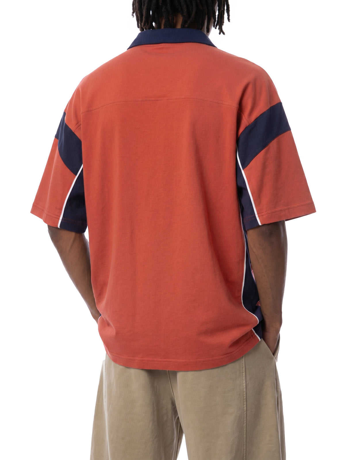 Unisex Boxy Colour Block Polo Shirt