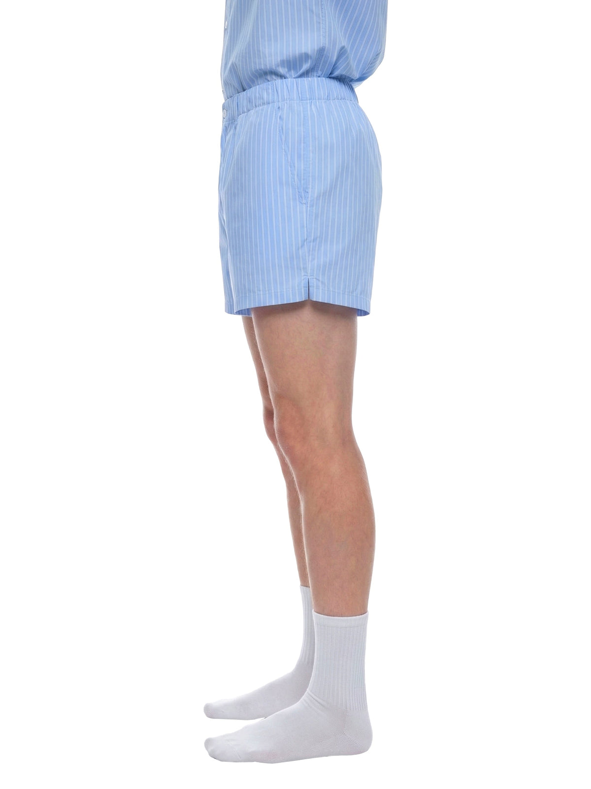 Men’s Striped Elastic Waist Shorts