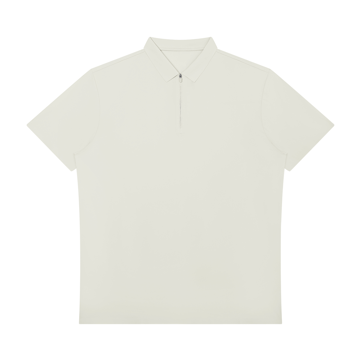 Light Gray Men’s Quarter-Zip Performance Polo Shirt front