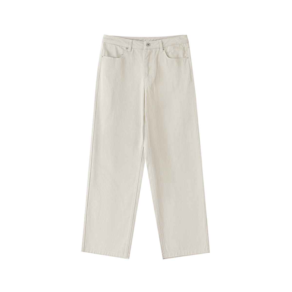 Men’s Heavyweight Cotton Straight-Leg Pants – Pale Khaki