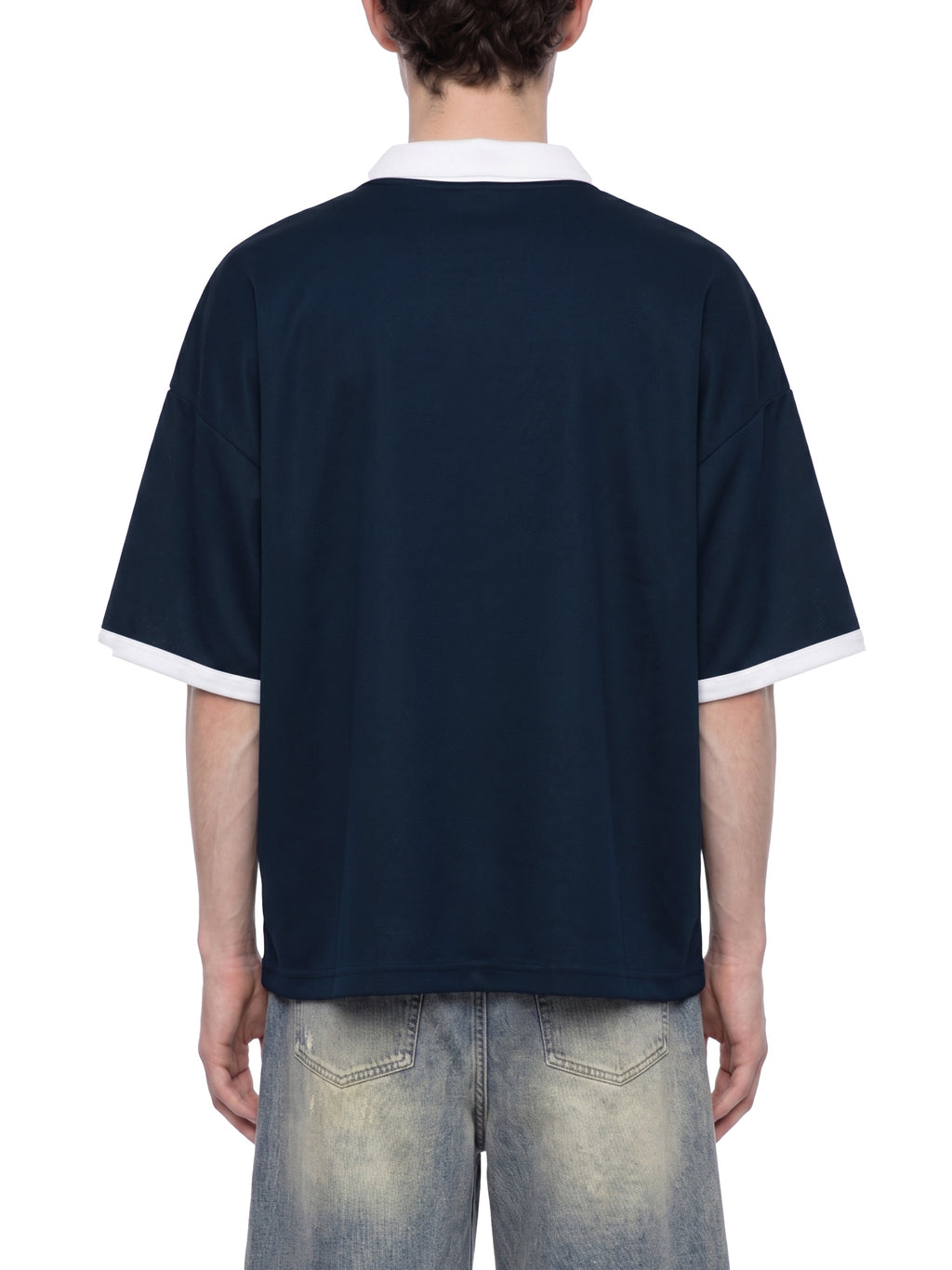 Unisex Collared Piping Boxy Soccer Jersey