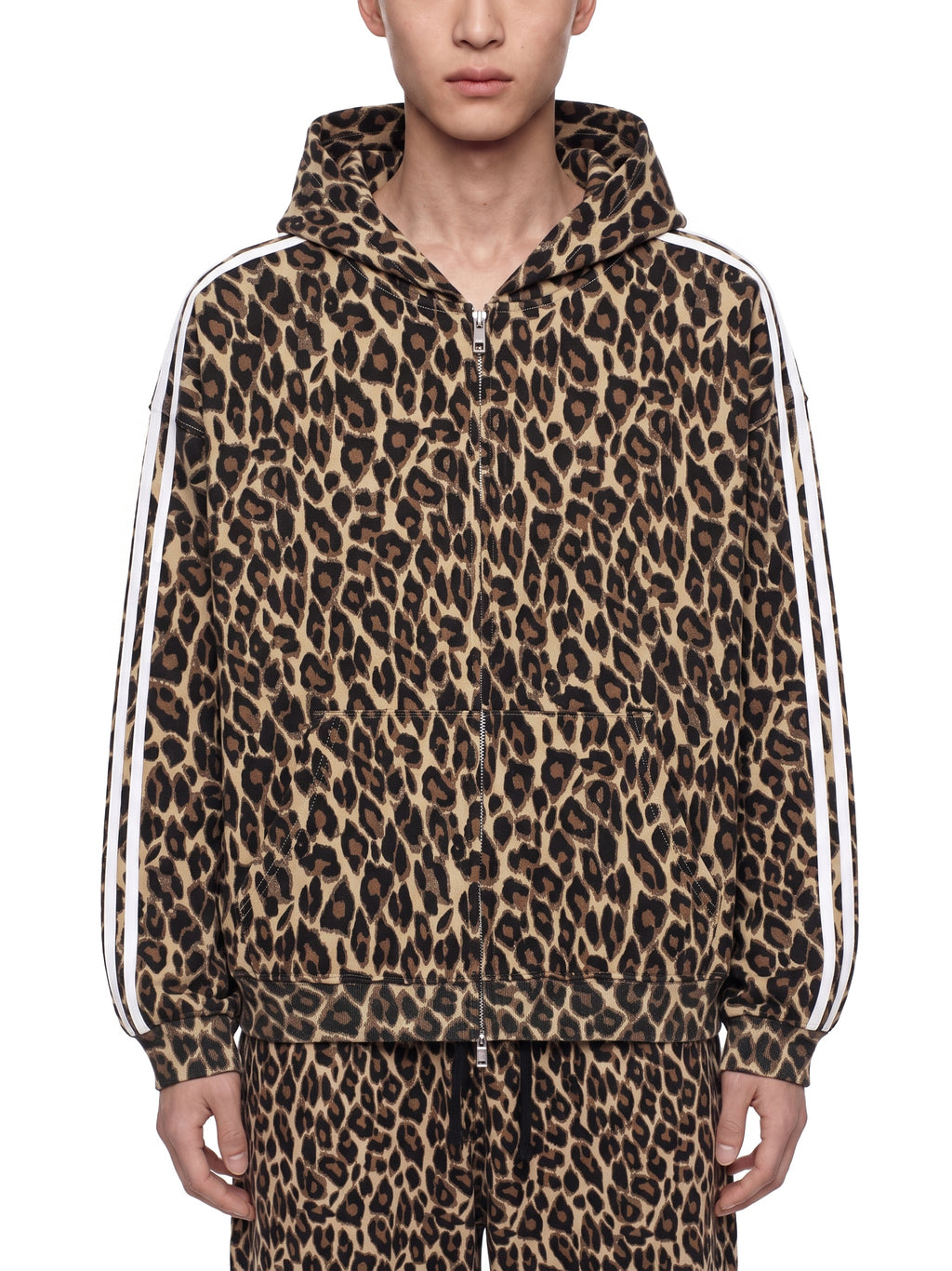 Unisex Leopard Full Zip Hoodie