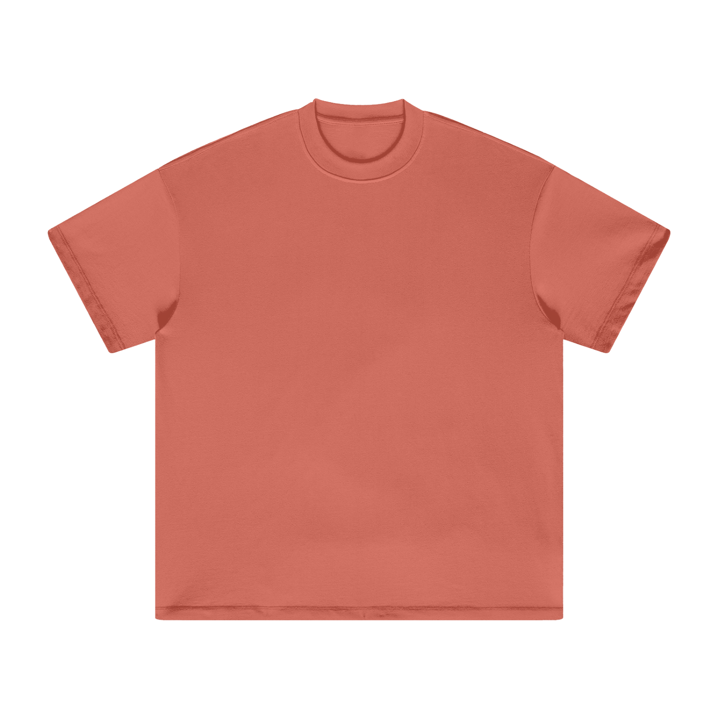 Heavyweight Earth-Tone T-Shirt in Watermelon Red — front view