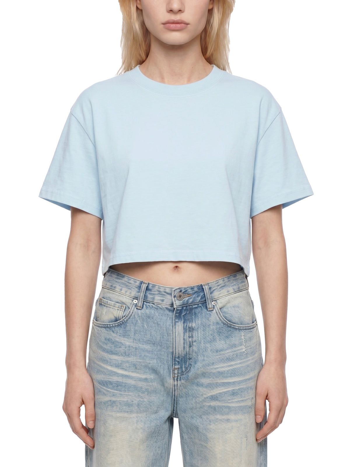 Women's Mineral Wash Cotton Crop T-Shirt