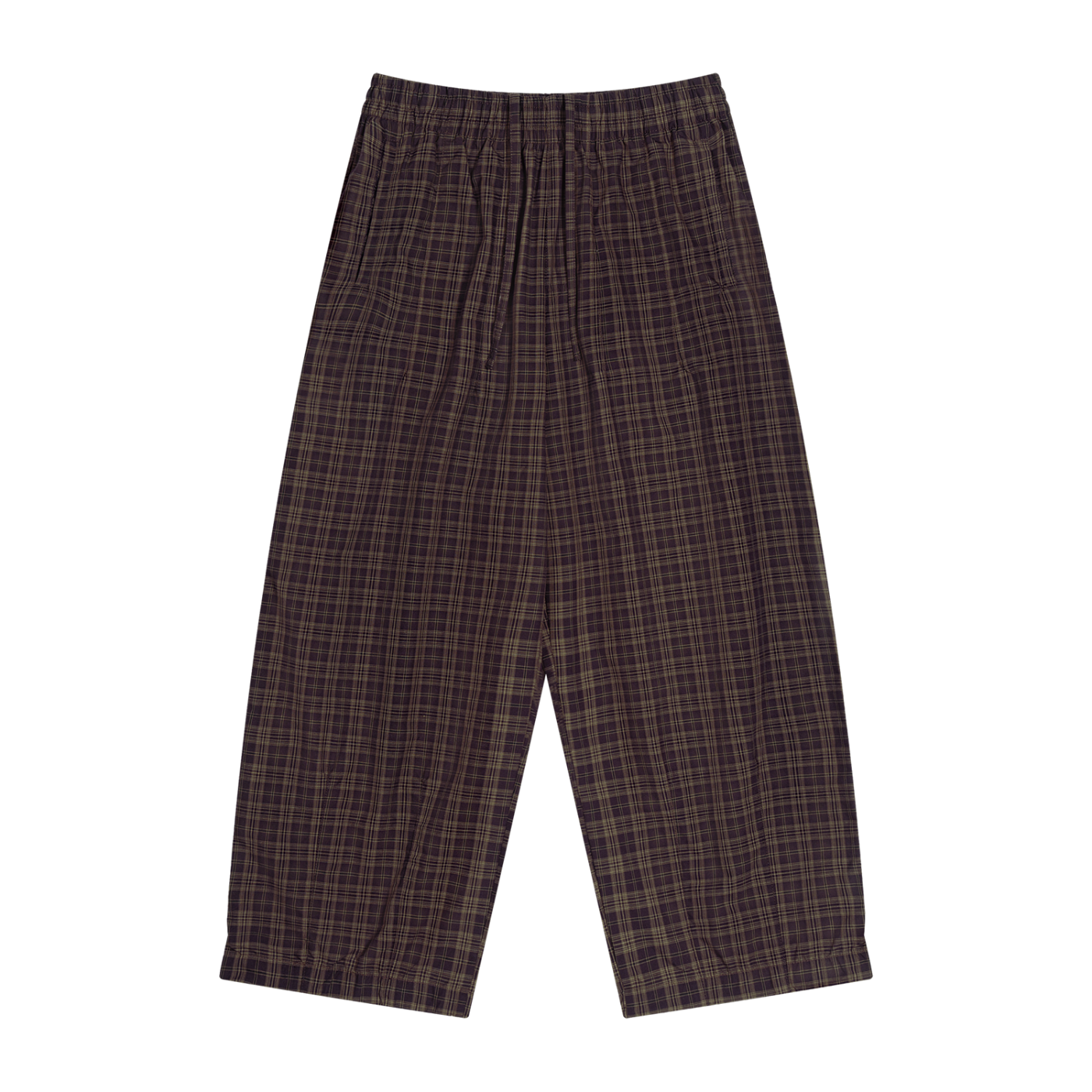 Unisex Plaid Wide-Leg Pants