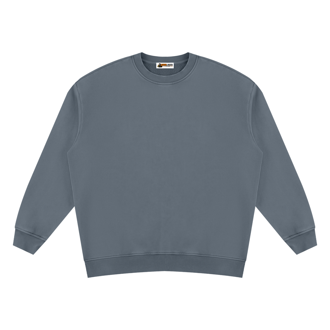 Unisex Vintage Wash Fleece Sweatshirt in Washed Blue — front view