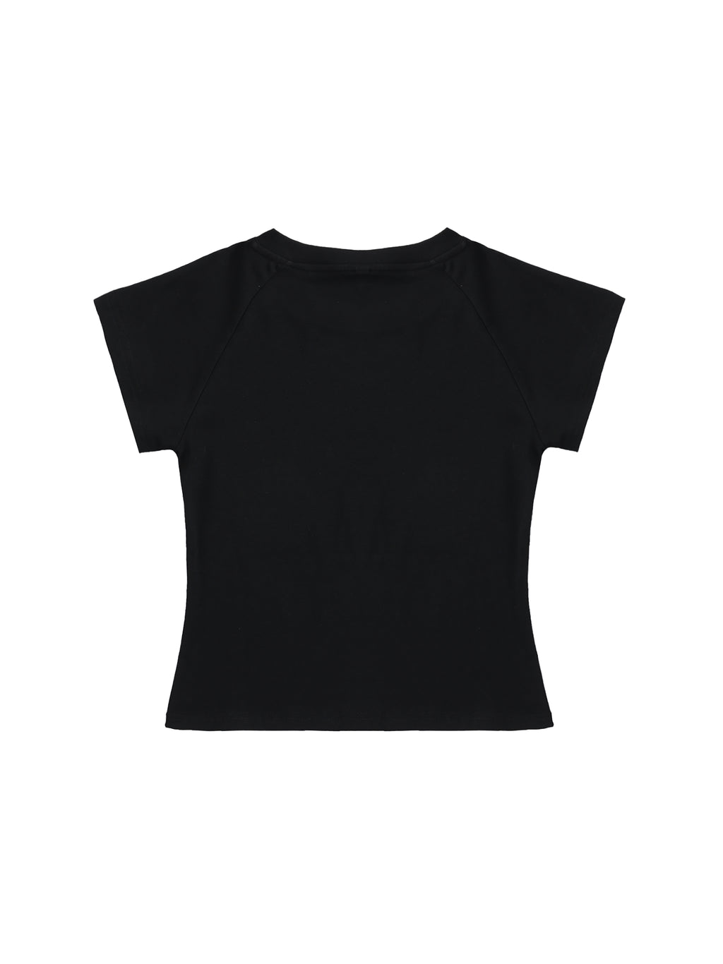 Solid Color Raglan Sleeve Crop Top