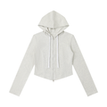 Women's Slim Cropped Full Zip Hoodie
