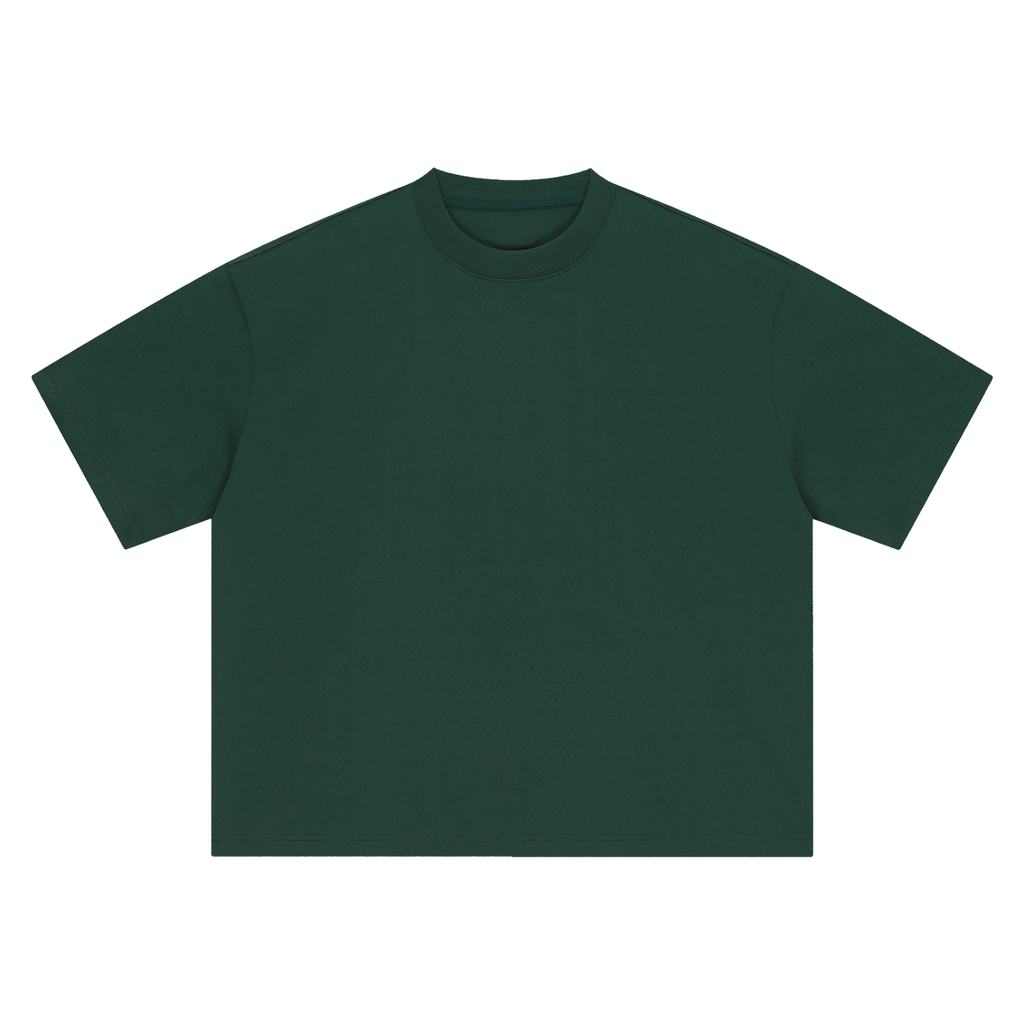 Dark Green Unisex Boxy Oversized T-Shirt front view