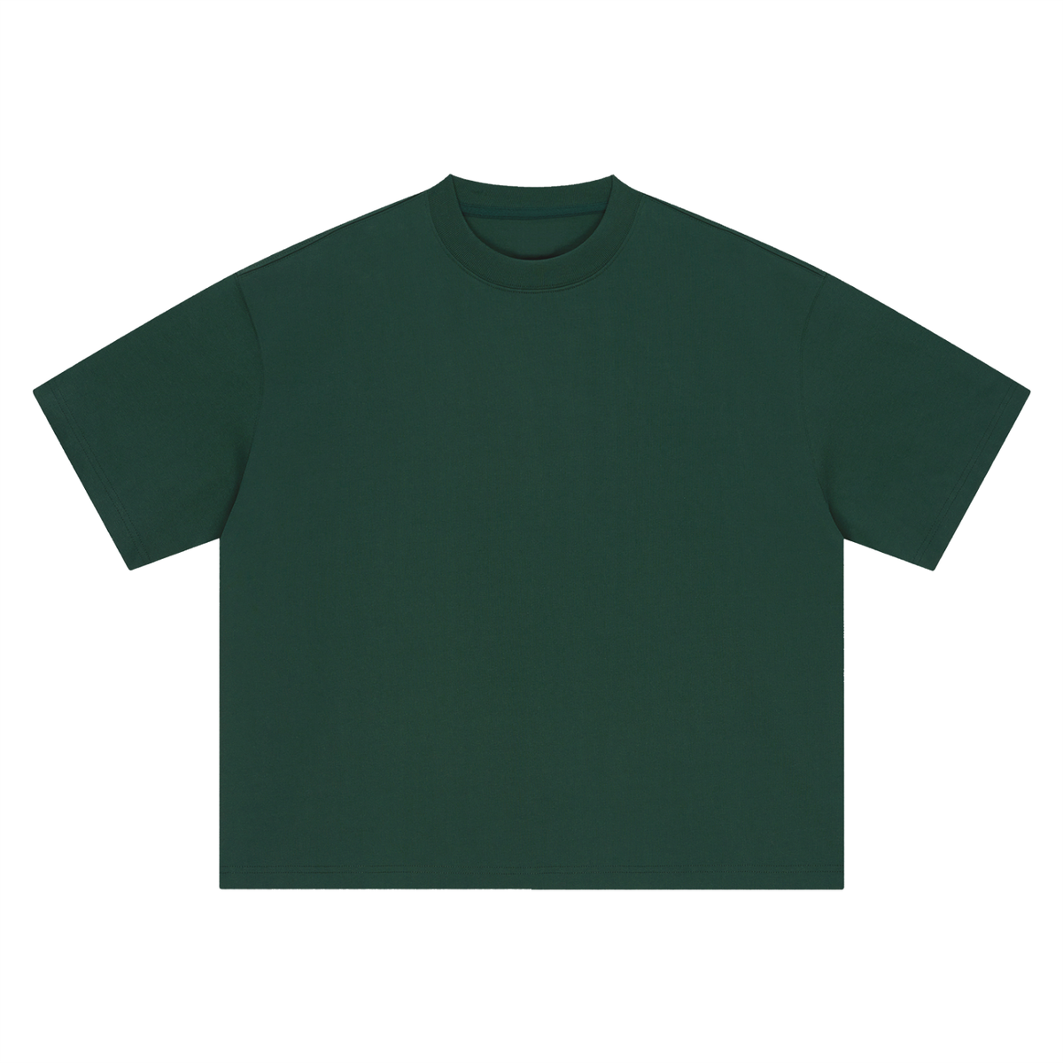 Dark Green Unisex Boxy Oversized T-Shirt front view