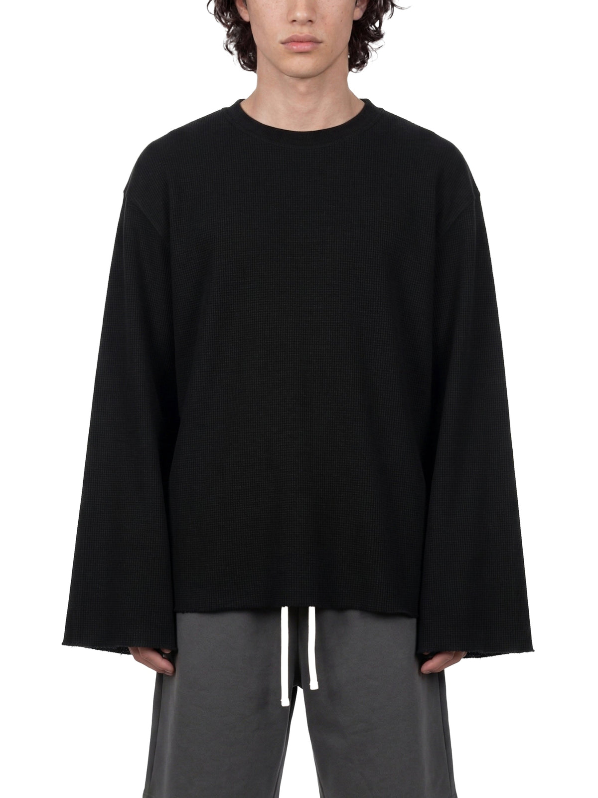 Unisex Waffle Raw Edge T-Shirt