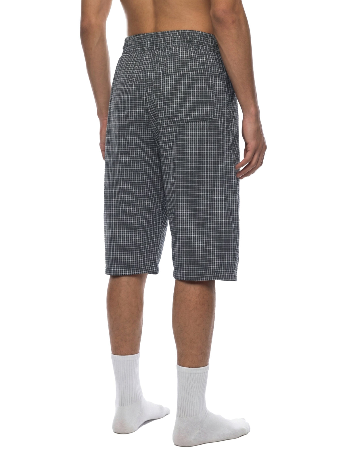 Unisex Plaid Loose Capri Shorts