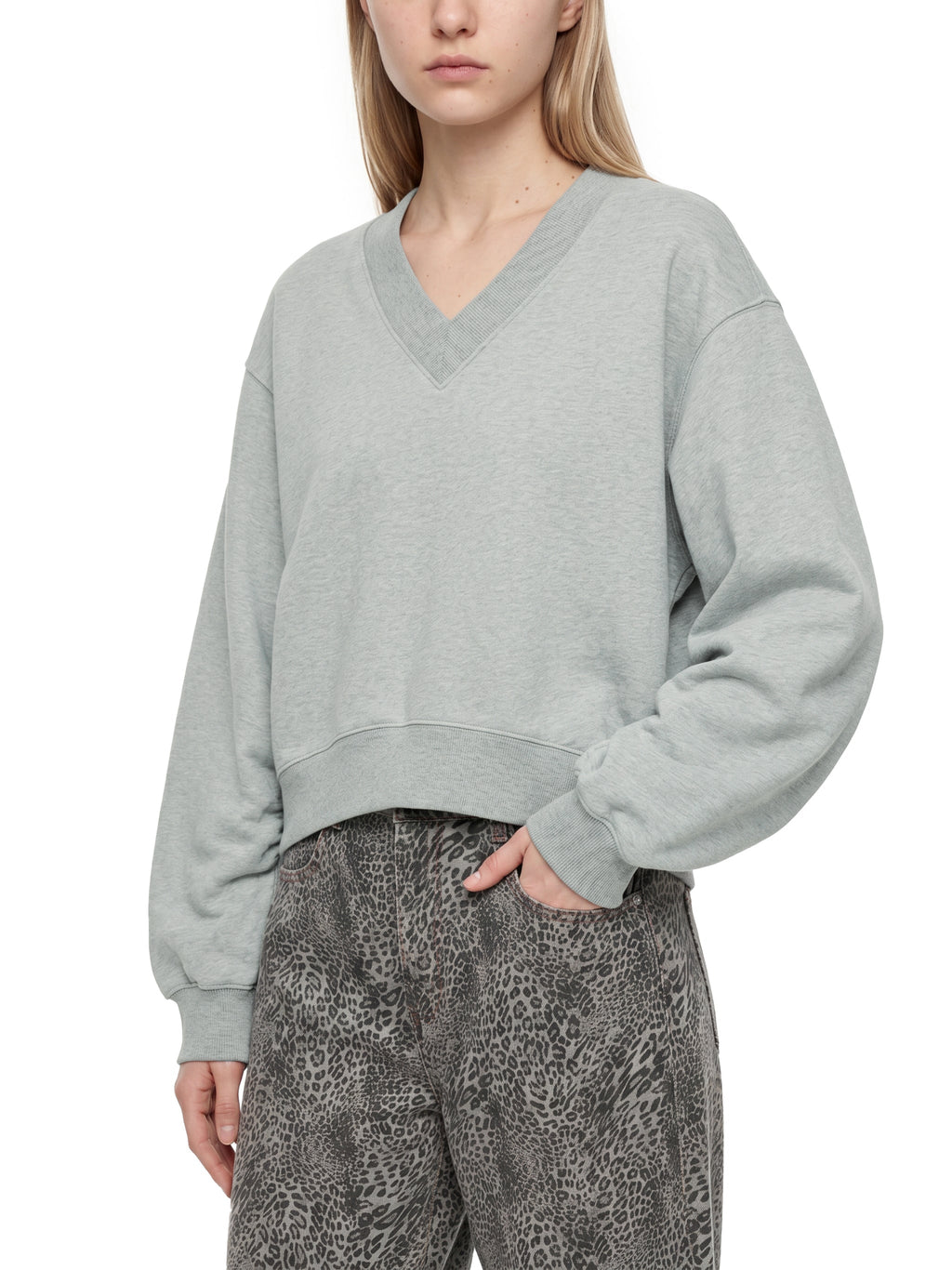 Women’s Crop V-Neck Sweatshirt