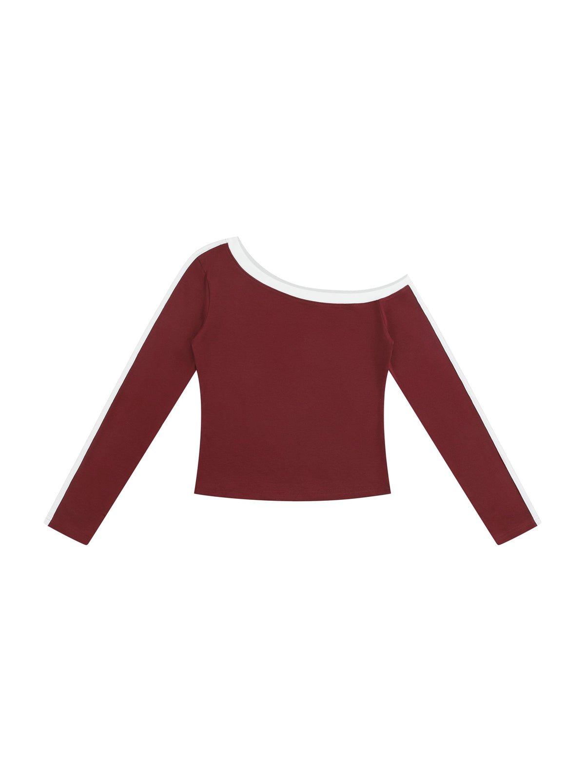 Women’s Color Block Off-the-Shoulder T-Shirt