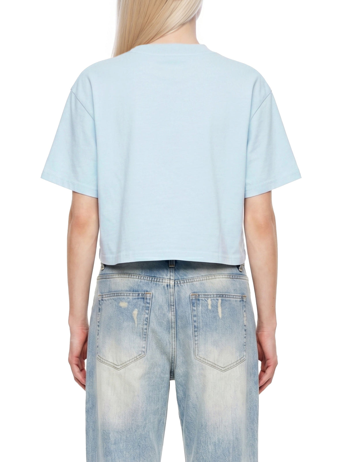 Women's Mineral Wash Cotton Crop T-Shirt