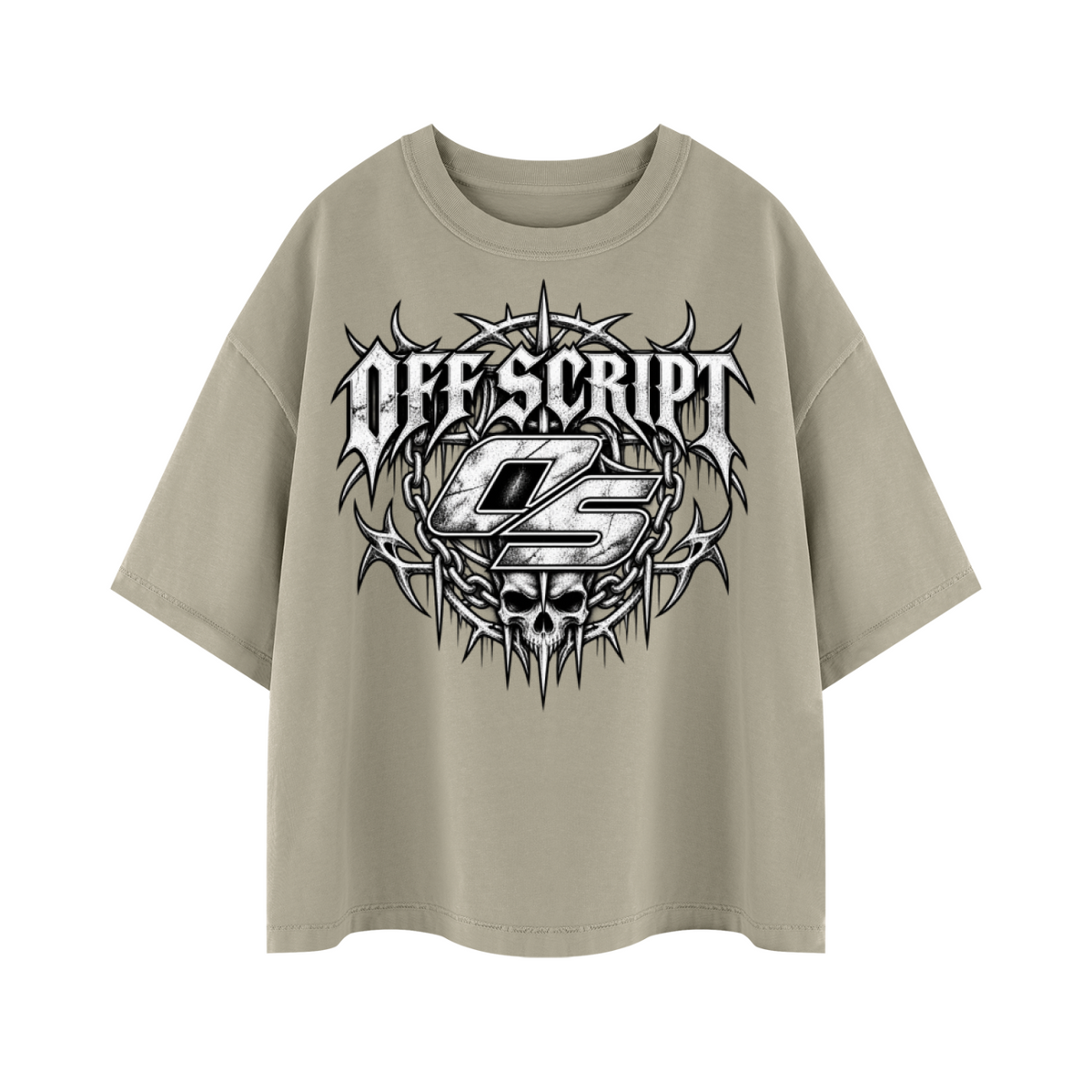 Off Script OS Tribal Vintage Wash Boxy T-Shirt